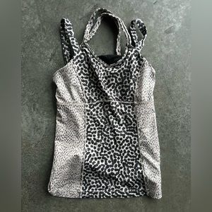 Leopard dusty rose lulu lemon tank